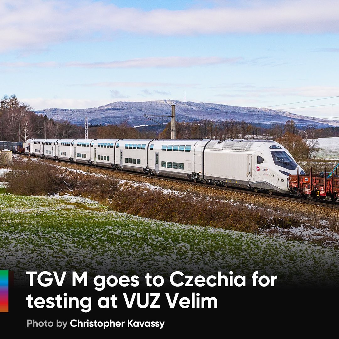 📷 by Christopher Kavassy 
🇨🇿 A TGV M has arrived in Czechia for testing at the VUZ Velim test circuit 🏁 More pictures and info via the link in our bio ⬆️
.
.
.
.
.
.
#TGV #TGVM #Sncf #Alstom #AlstomAvelia #Aveliahorizon #vuzvelim #ferroviaire #Highspeedrail #Highspeedtrain #railways #railways_of_our_world #railways_europe #eisenbahnfotografie #railwayphotography #railcolor #railcolornews