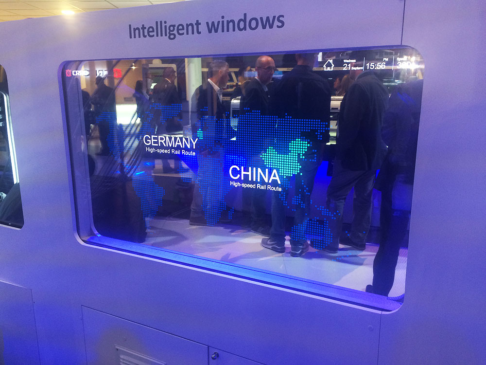 Windows with display technology